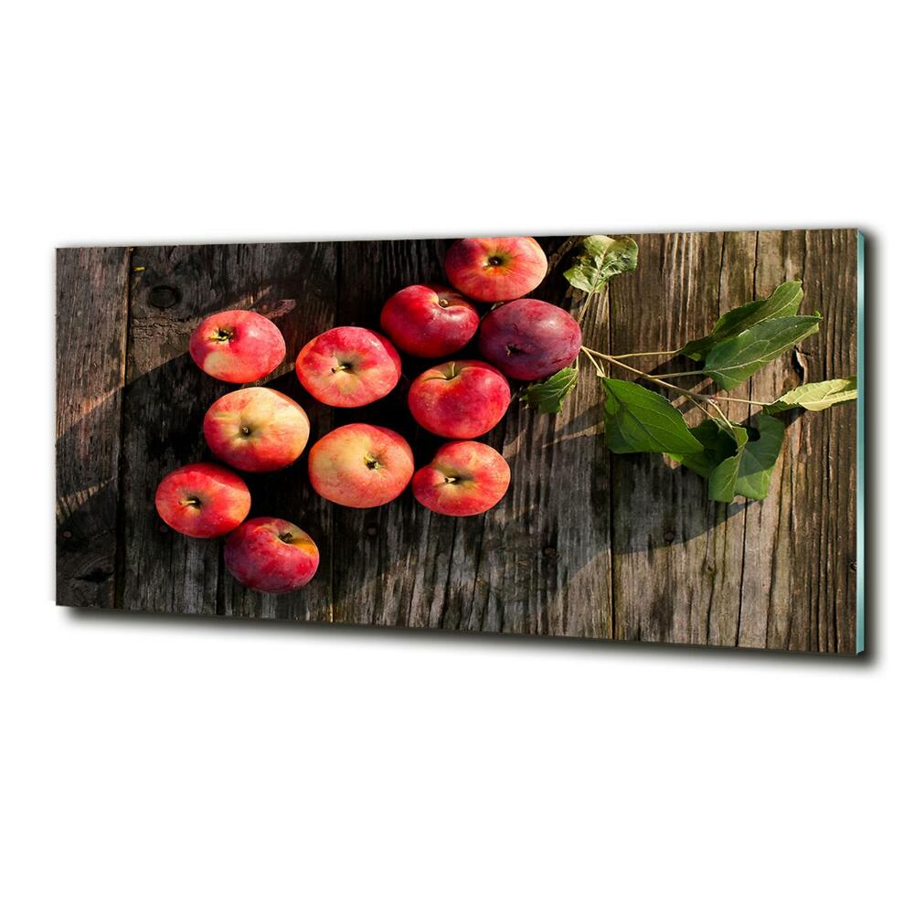 Tableau verre imprimé Pommes sur la table