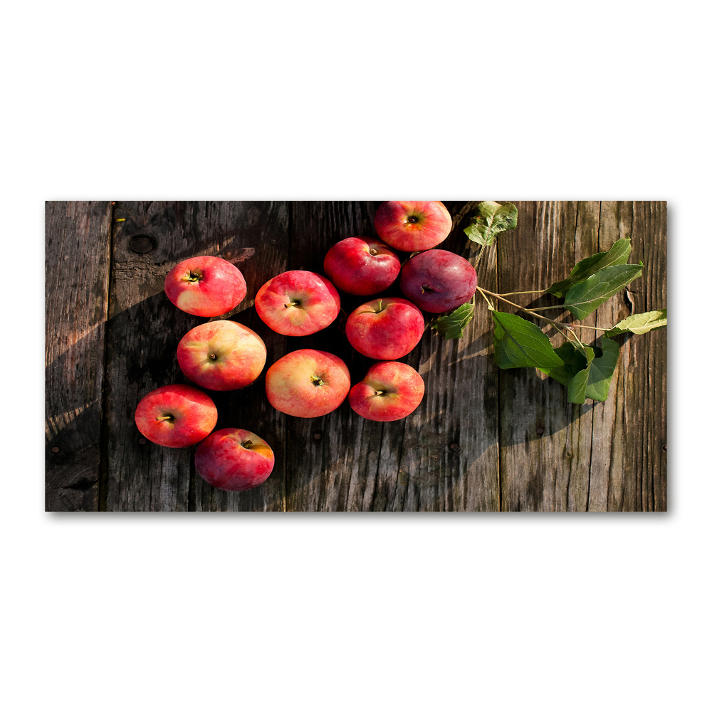 Tableau verre imprimé Pommes sur la table