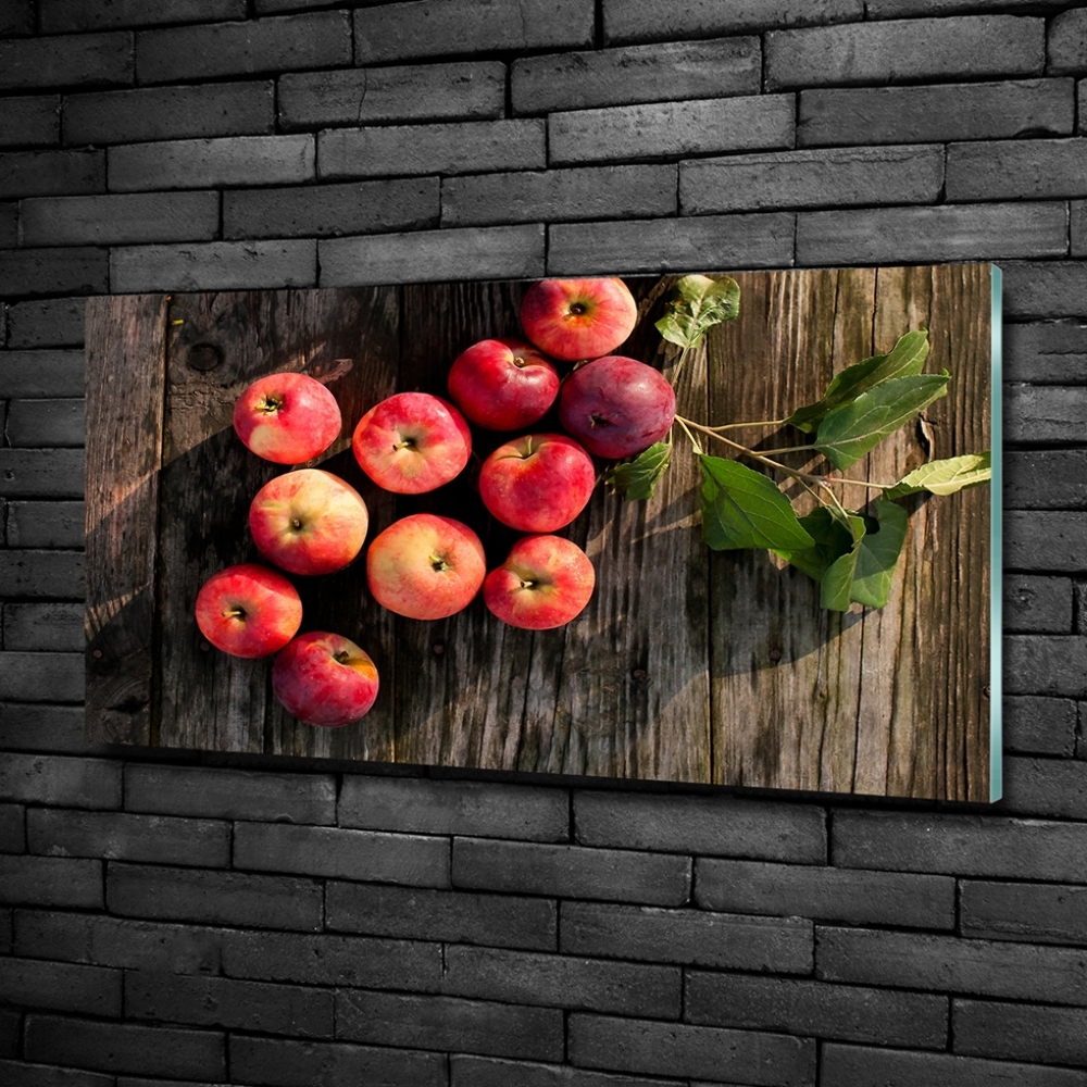 Tableau verre imprimé Pommes sur la table