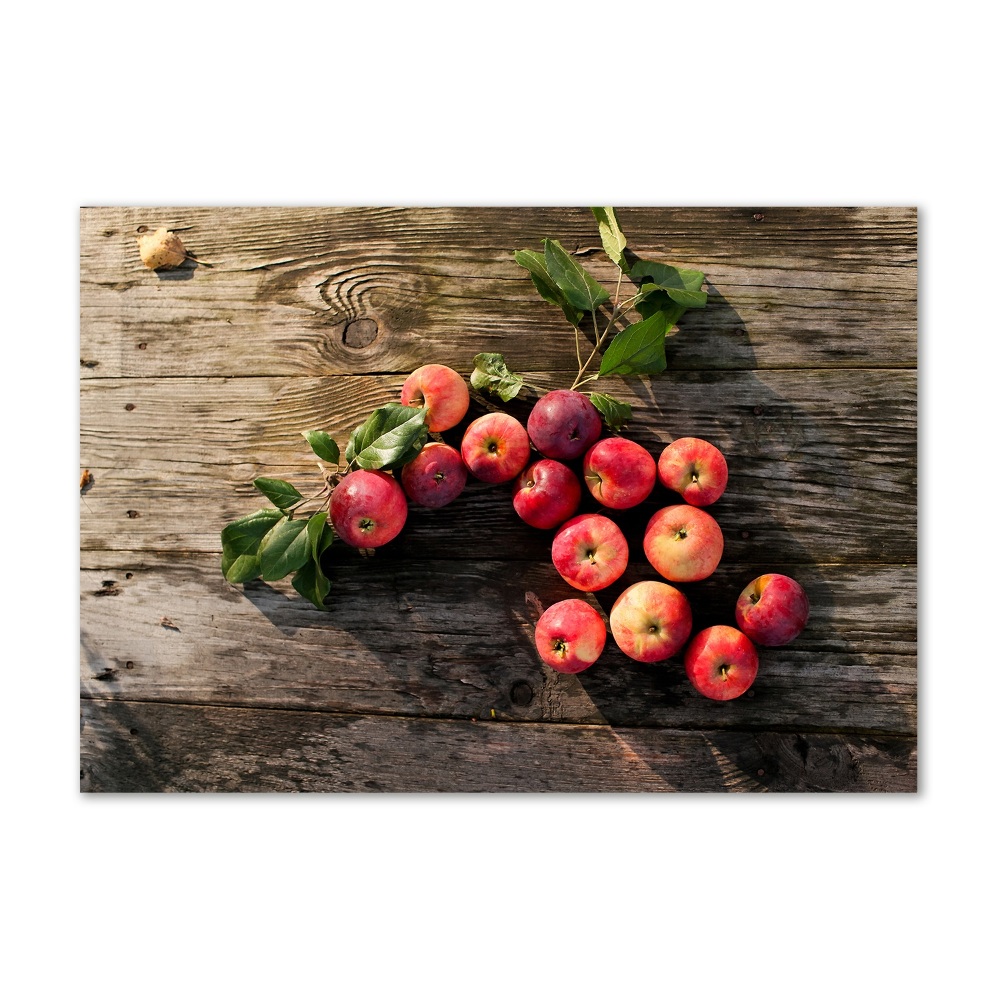 Tableau verre imprimé Pommes sur la table