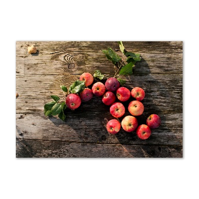 Tableau verre imprimé Pommes sur la table