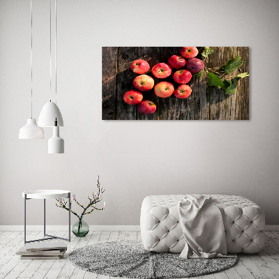 Tableau verre imprimé Pommes sur la table