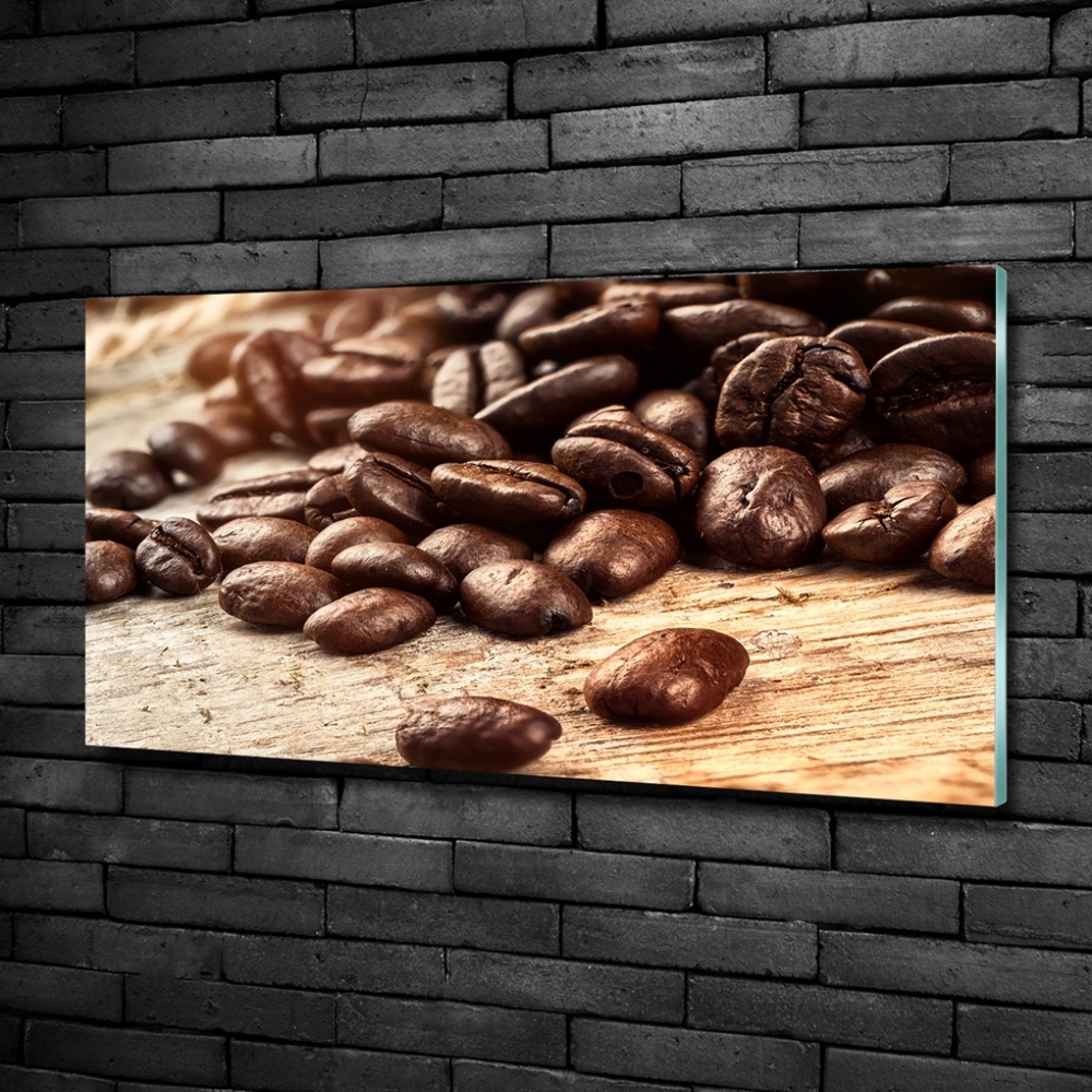 Tableau sur verre Grains de café