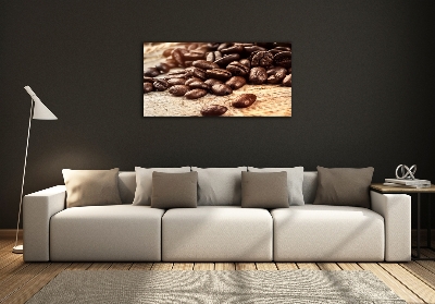 Tableau sur verre Grains de café