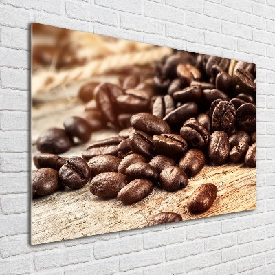 Tableau sur verre Grains de café