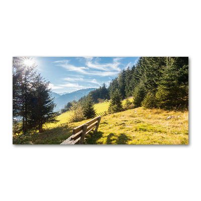 Tableau photo sur verre Automne en montagne