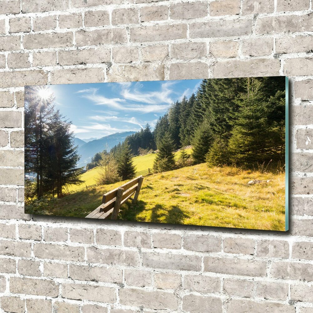 Tableau photo sur verre Automne en montagne