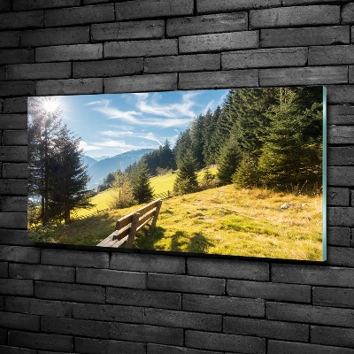 Tableau photo sur verre Automne en montagne