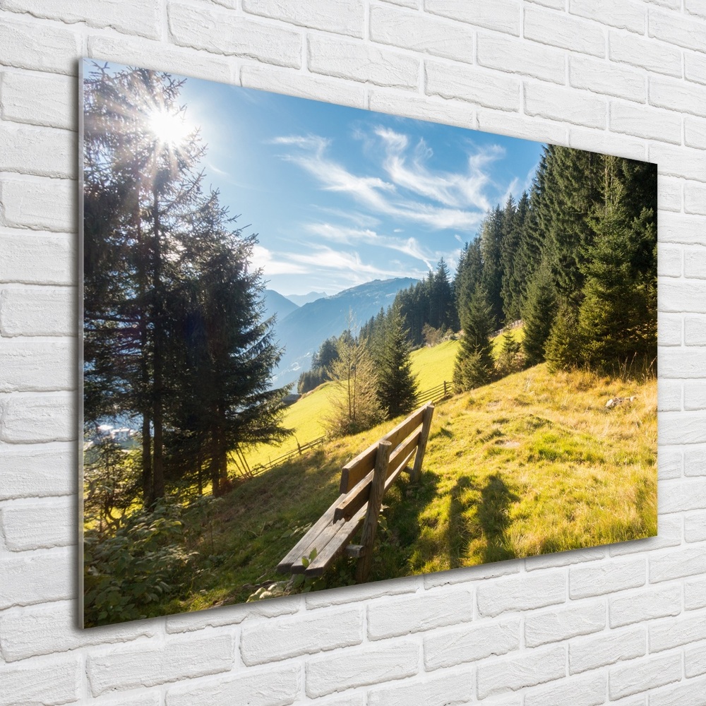 Tableau photo sur verre Automne en montagne