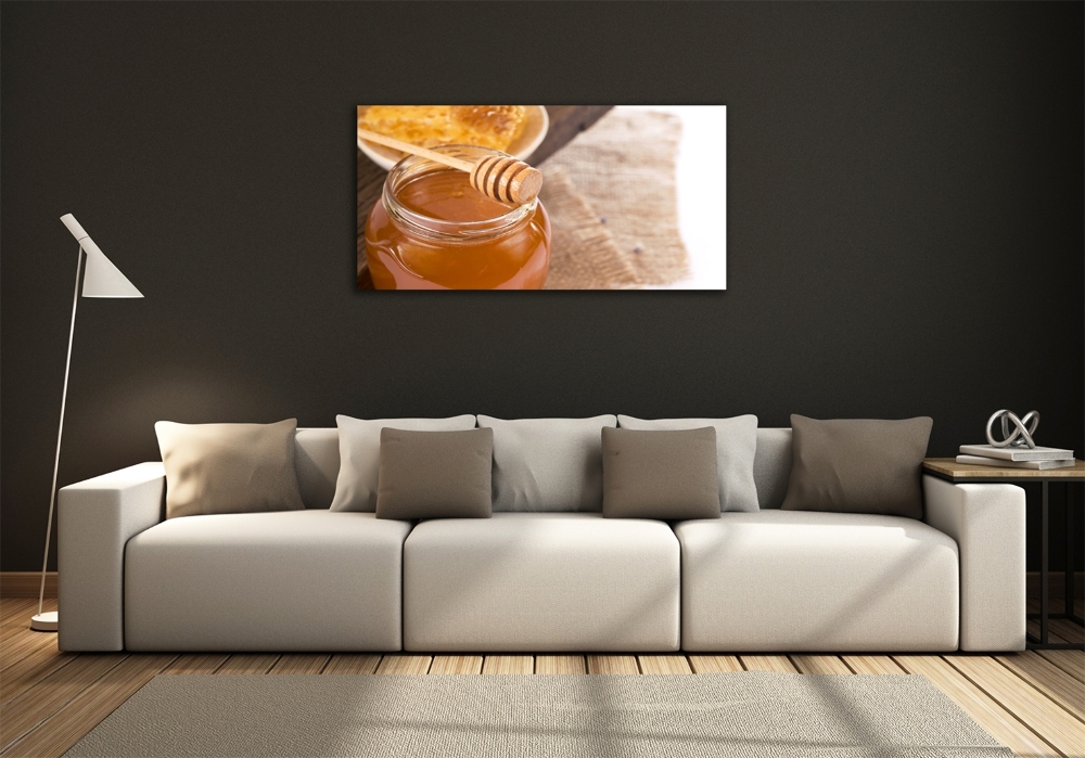 Tableau photo sur verre Miel