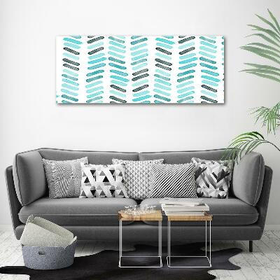 Tableau photo sur verre Chevrons bleus