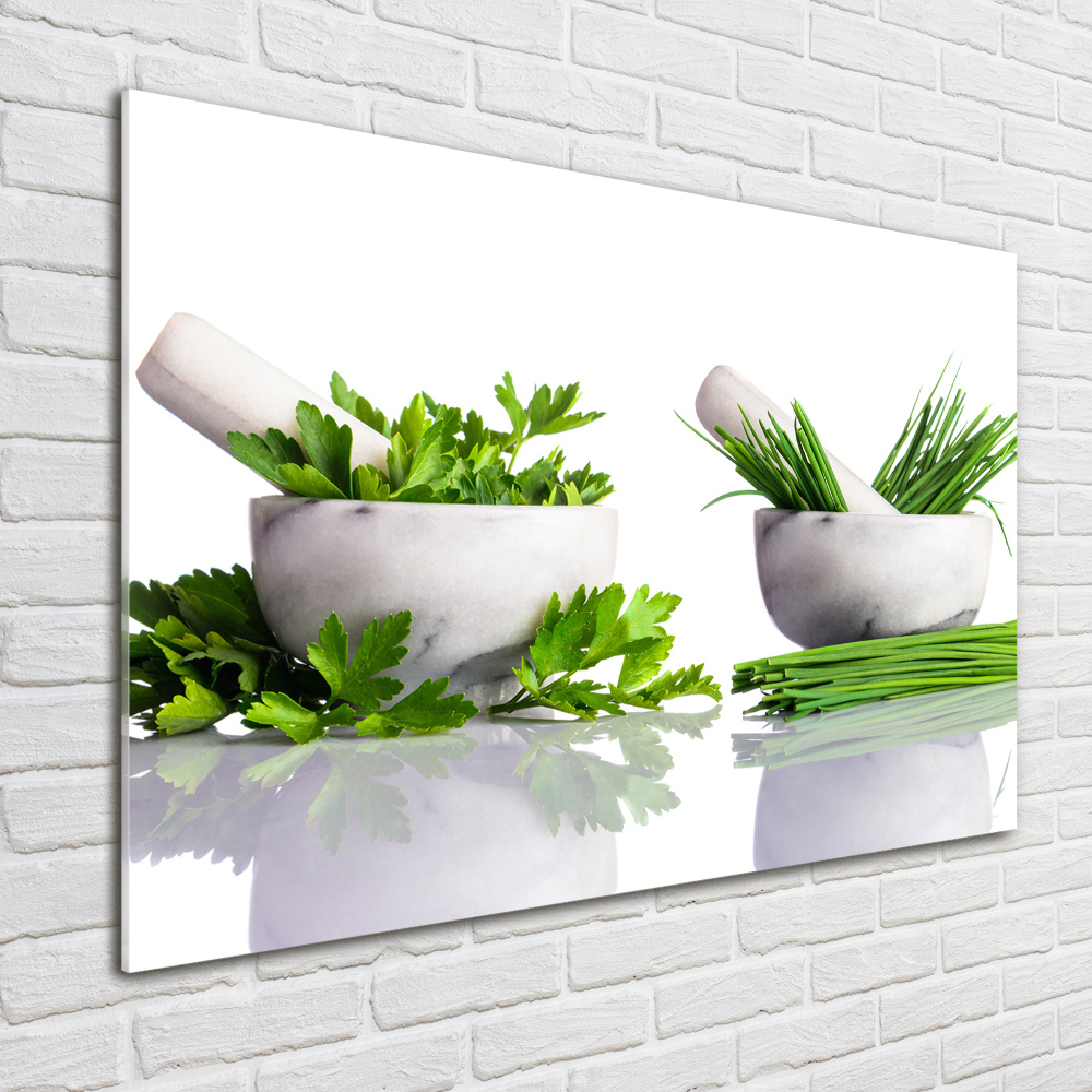 Tableau sur verre Herbes