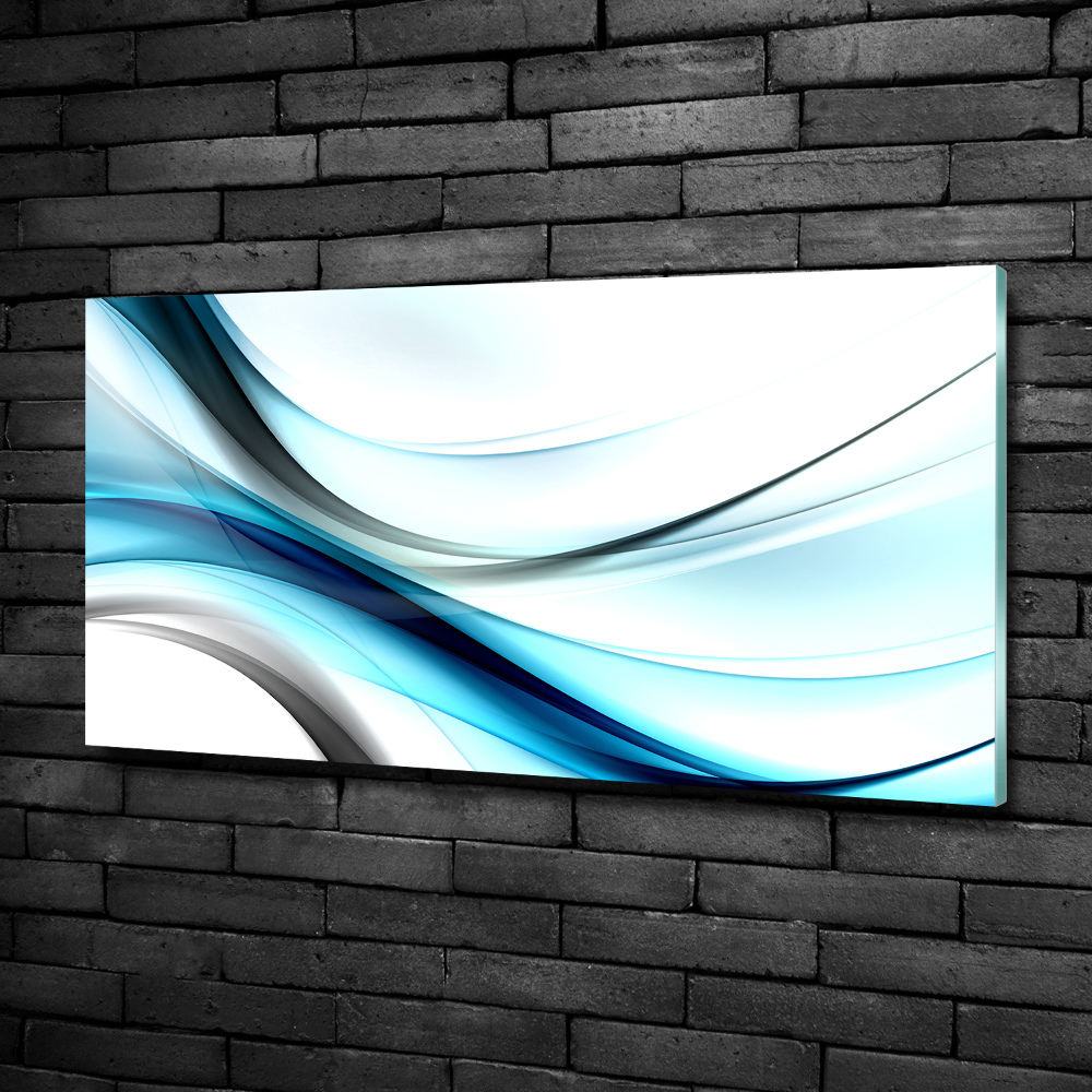 Tableau imprimé sur verre Vagues d'abstraction