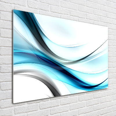 Tableau imprimé sur verre Vagues d'abstraction