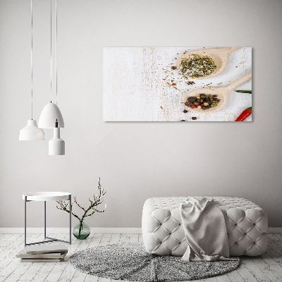 Tableau sur verre Légumes et épices