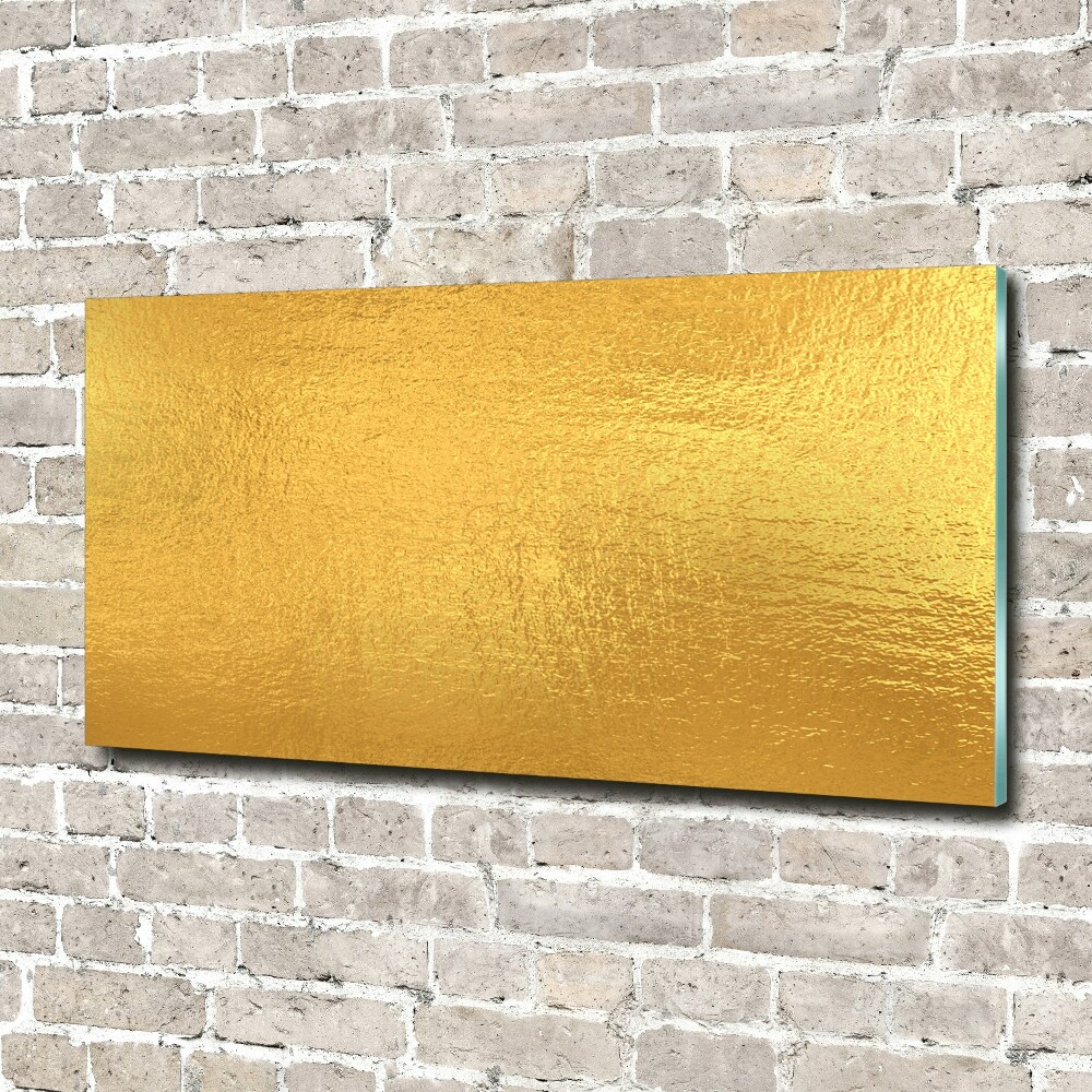 Tableau verre imprimé Fond de feuille d'or