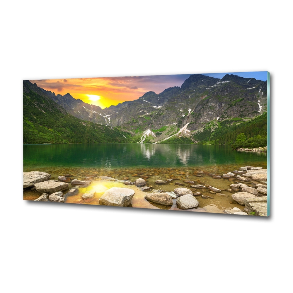 Tableau sur verre Lac Morskie Oko Tatry