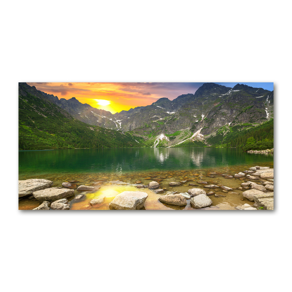 Tableau sur verre Lac Morskie Oko Tatry