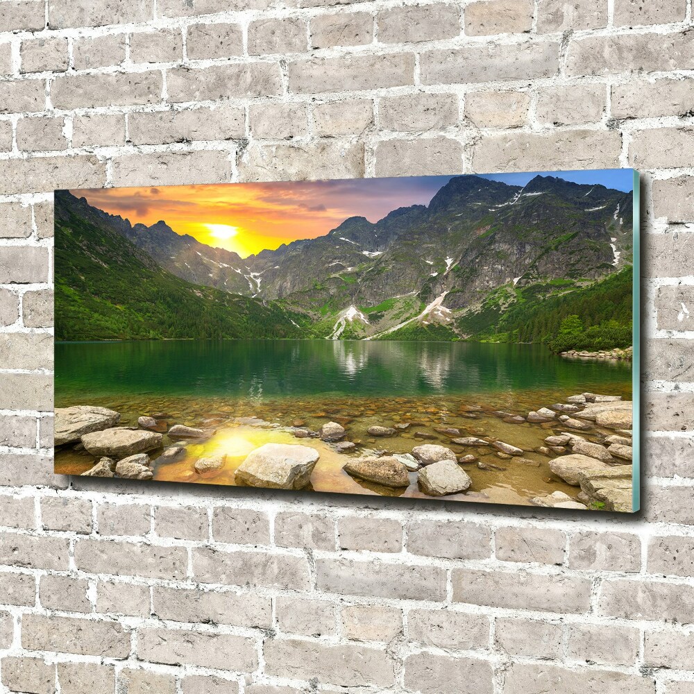 Tableau sur verre Lac Morskie Oko Tatry