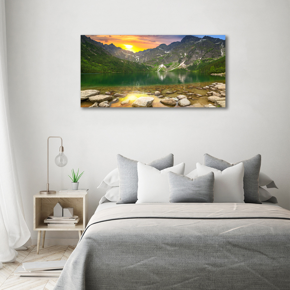 Tableau sur verre Lac Morskie Oko Tatry