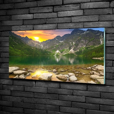 Tableau sur verre Lac Morskie Oko Tatry