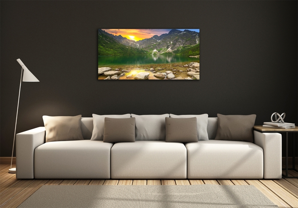 Tableau sur verre Lac Morskie Oko Tatry