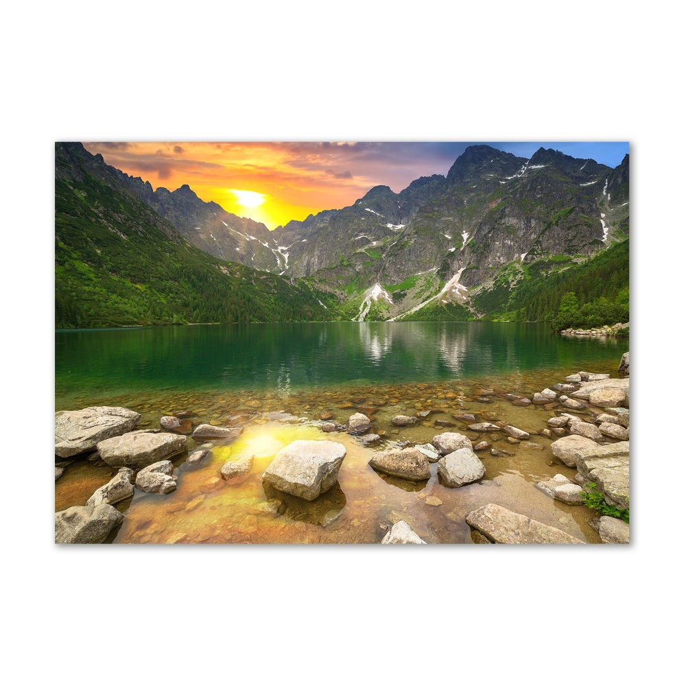 Tableau sur verre Lac Morskie Oko Tatry