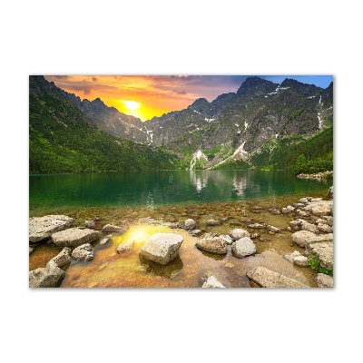 Tableau sur verre Lac Morskie Oko Tatry