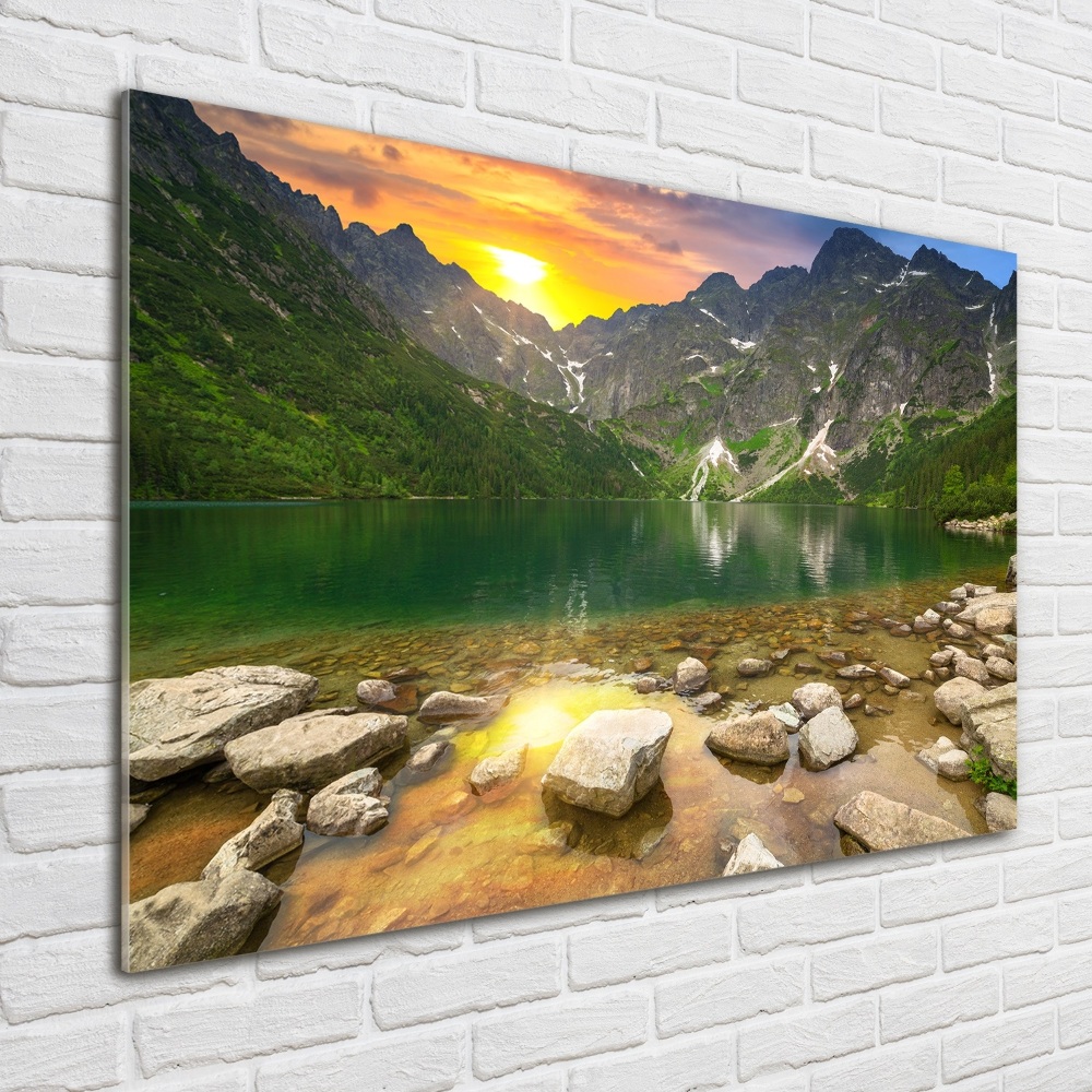 Tableau sur verre Lac Morskie Oko Tatry