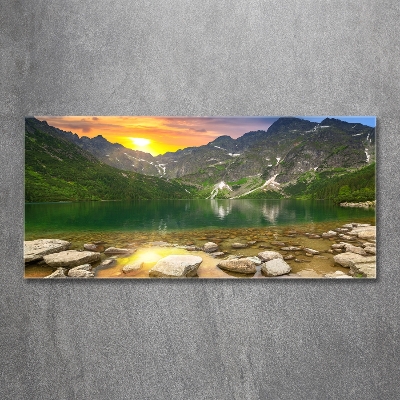 Tableau sur verre Lac Morskie Oko Tatry