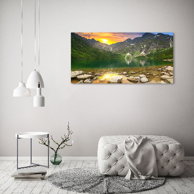 Tableau sur verre Lac Morskie Oko Tatry