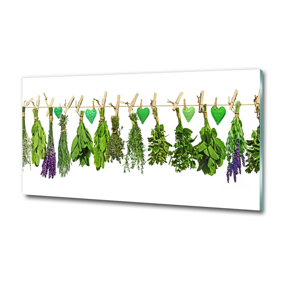 Tableau sur verre Herbes sur un fil