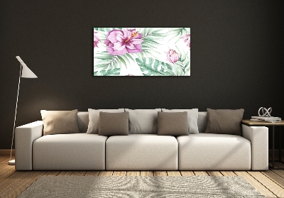 Tableau photo sur verre Les fleurs hawaïennes