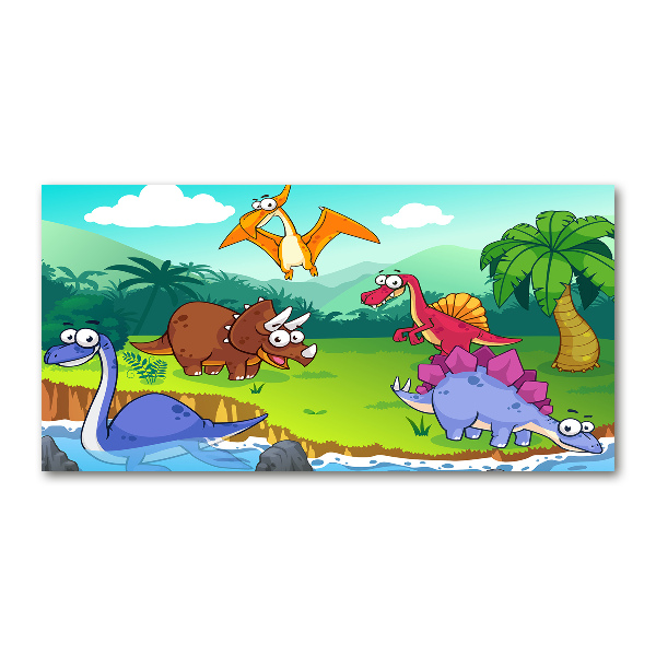 Tableau imprimé sur verre Dinosaures