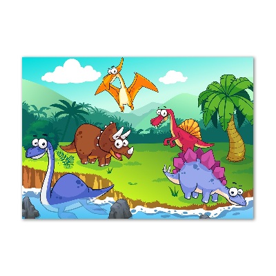 Tableau imprimé sur verre Dinosaures