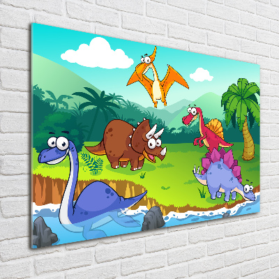 Tableau imprimé sur verre Dinosaures