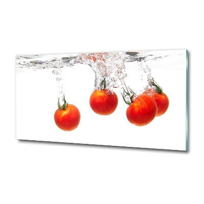 Tableau verre imprimé Tomates sous l'eau