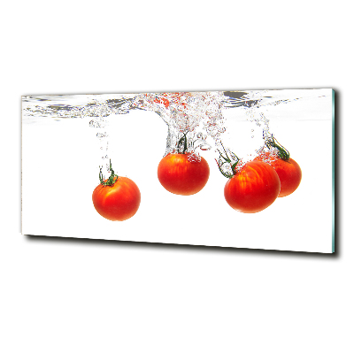 Tableau verre imprimé Tomates sous l'eau