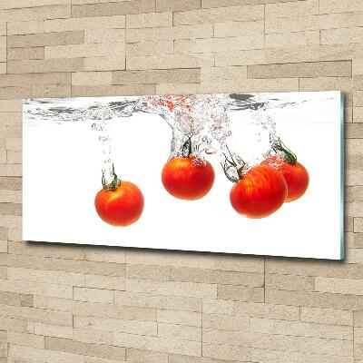 Tableau verre imprimé Tomates sous l'eau