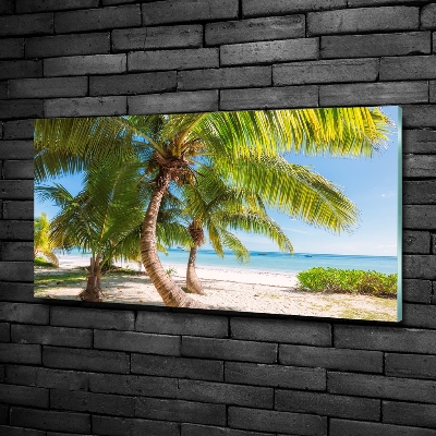 Tableau sur verre Plage tropicale