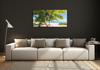 Tableau sur verre Plage tropicale