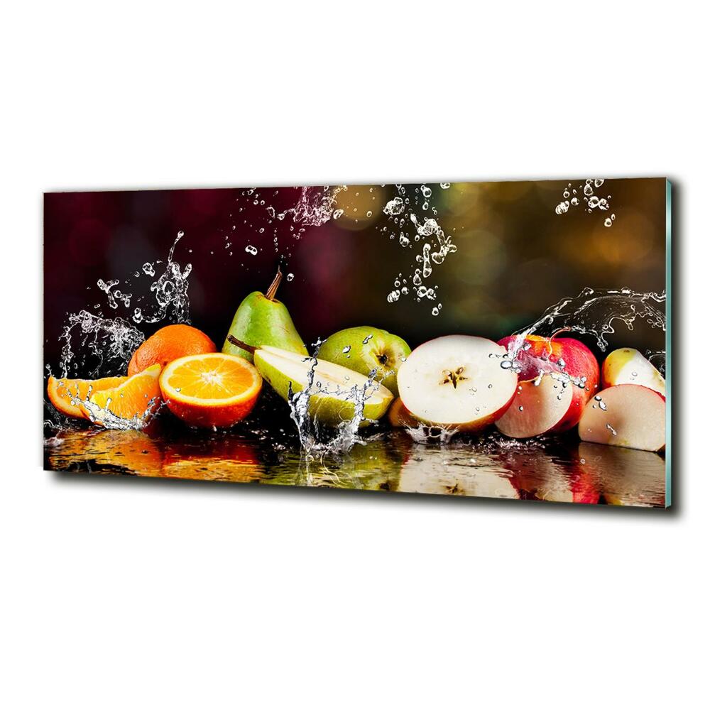 Tableau verre imprimé Fruits et eau