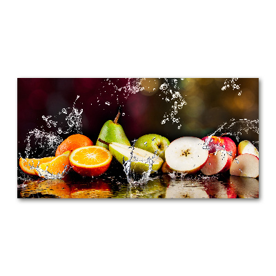 Tableau verre imprimé Fruits et eau