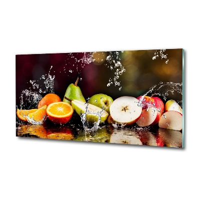 Tableau verre imprimé Fruits et eau