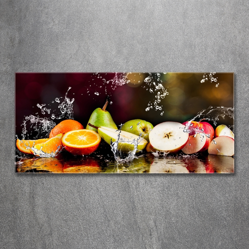 Tableau verre imprimé Fruits et eau