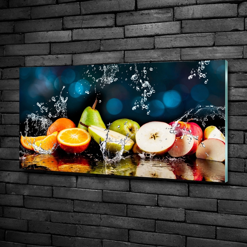 Tableau photo sur verre Fruits et eau