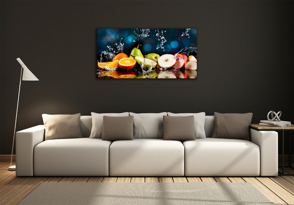 Tableau photo sur verre Fruits et eau