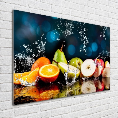 Tableau photo sur verre Fruits et eau