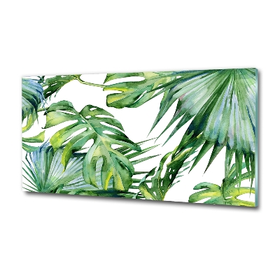 Tableau en verre Feuillets tropicaux