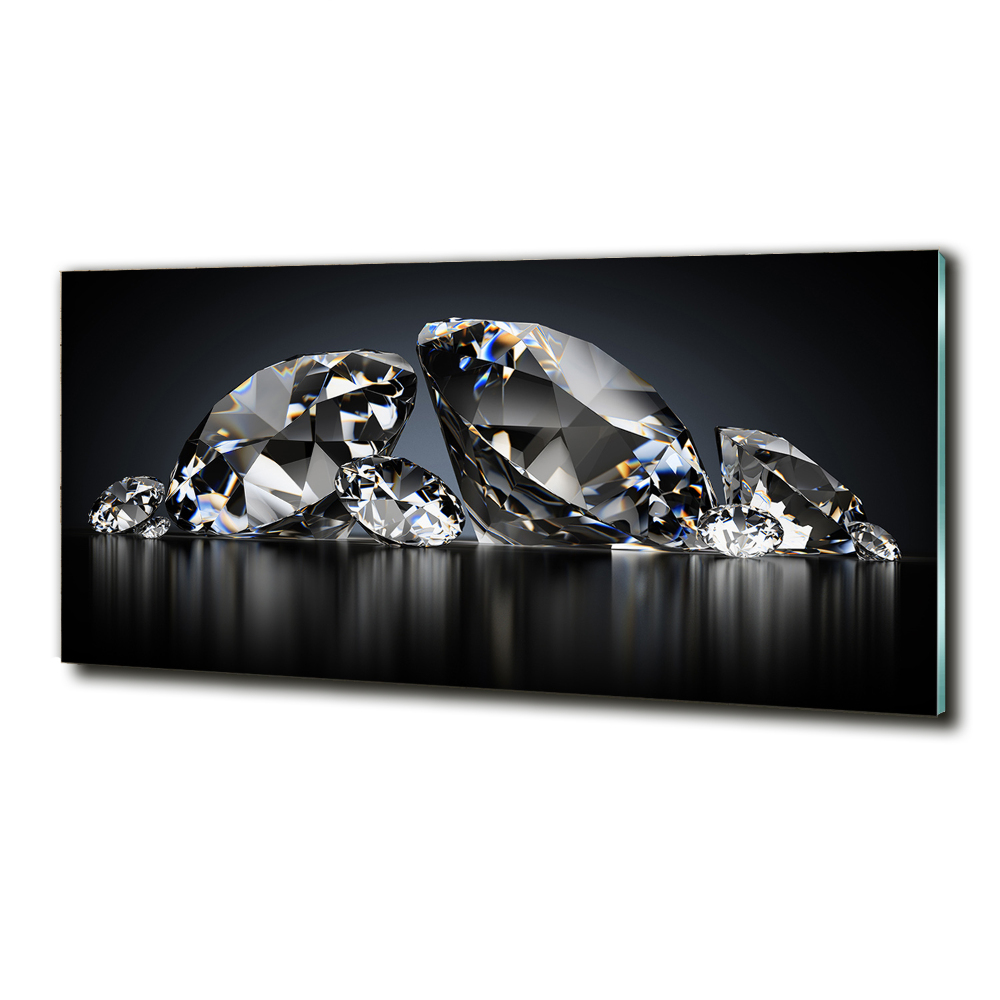 Tableau photo sur verre Diamants